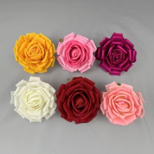 velvet rolled edges artificial rose