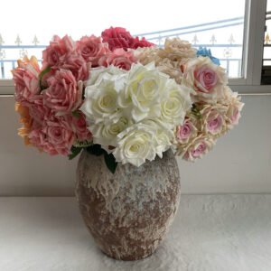 7-Head artificial rose flowers bouquet