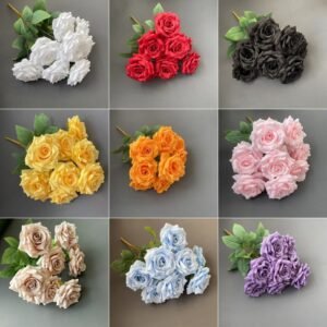9-head diamond rose artificial flowers