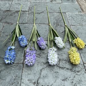 2-Head Silk Artificial Hyacinth Flowers