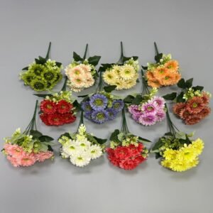 7-Head Artificial Gerbera Flower Bouquet