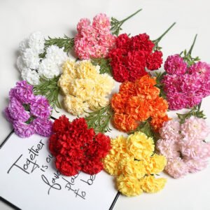 Artificial Carnation Silk Flower Bouquet