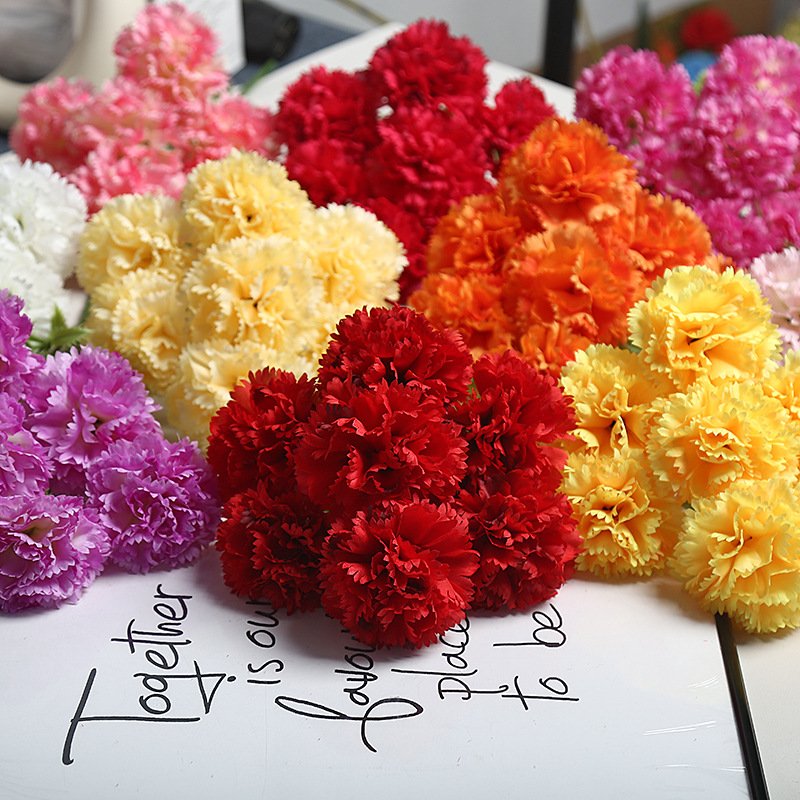 Artificial Carnation Silk Flower Bouquet