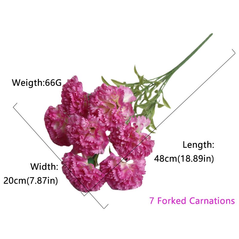 Artificial Carnation Silk Flower Bouquet