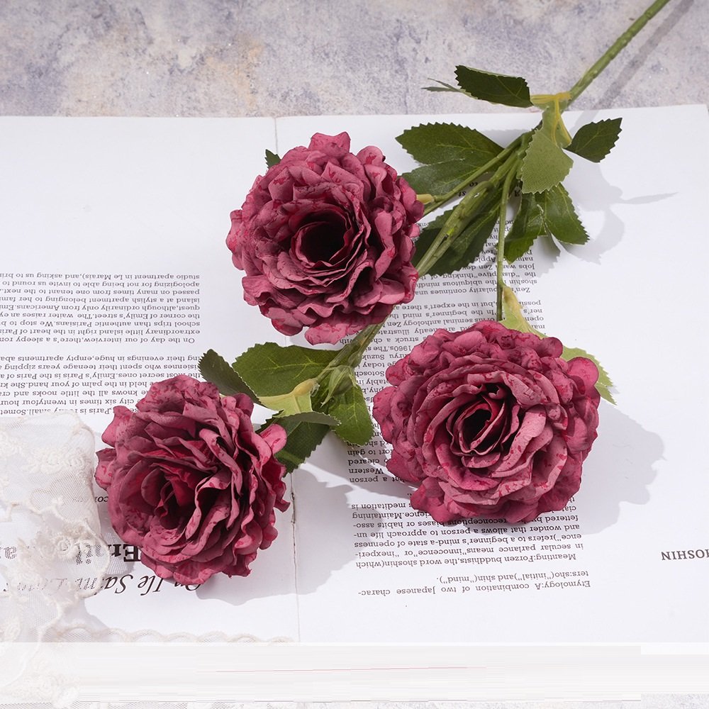 Wholesale Roma 3-Head Artificial Rose Spray Stem rs0003 - Image 10