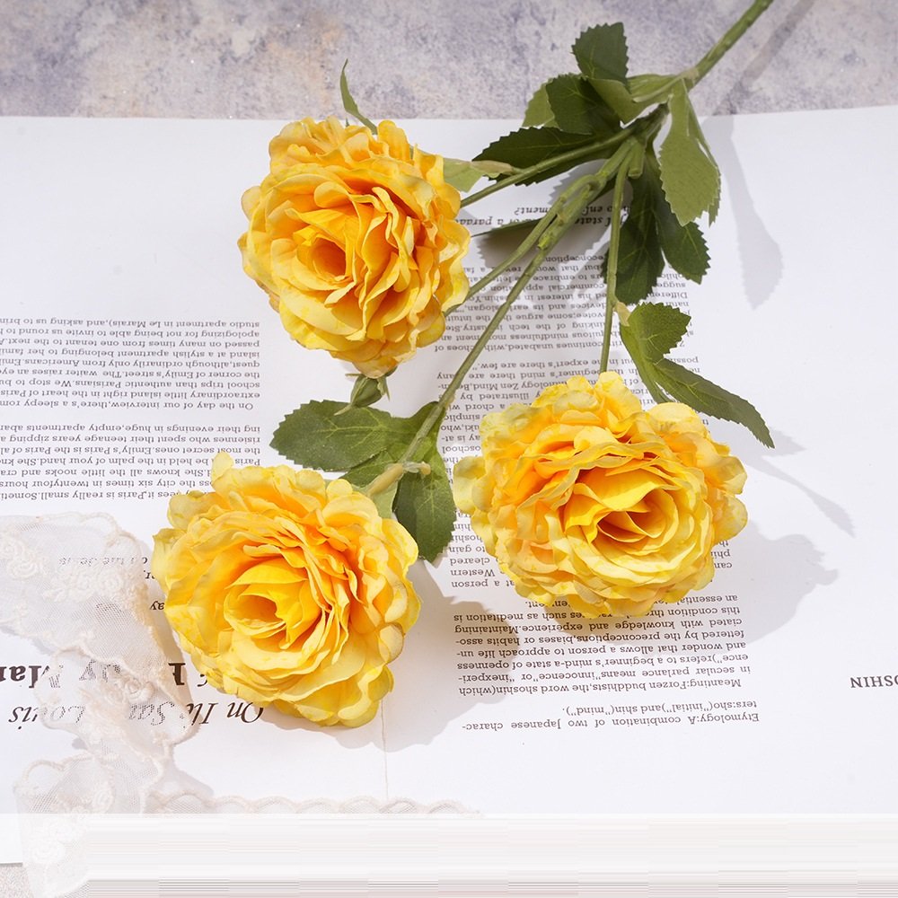 Wholesale Roma 3-Head Artificial Rose Spray Stem rs0003 - Image 3