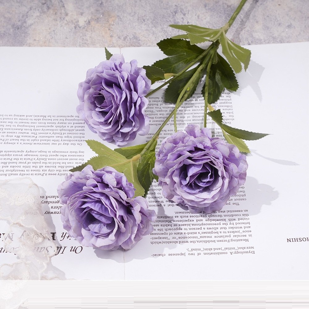 Wholesale Roma 3-Head Artificial Rose Spray Stem rs0003 - Image 5