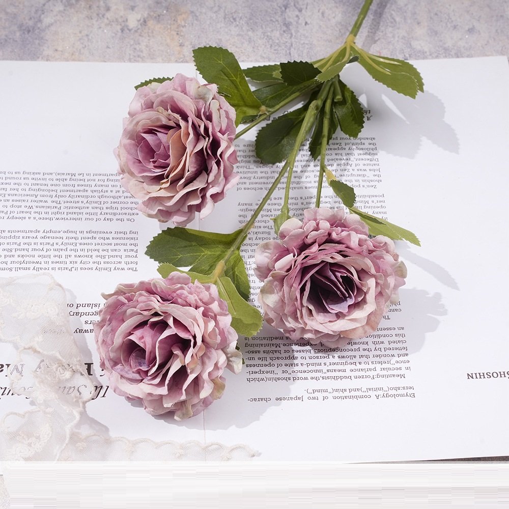 Wholesale Roma 3-Head Artificial Rose Spray Stem rs0003 - Image 8