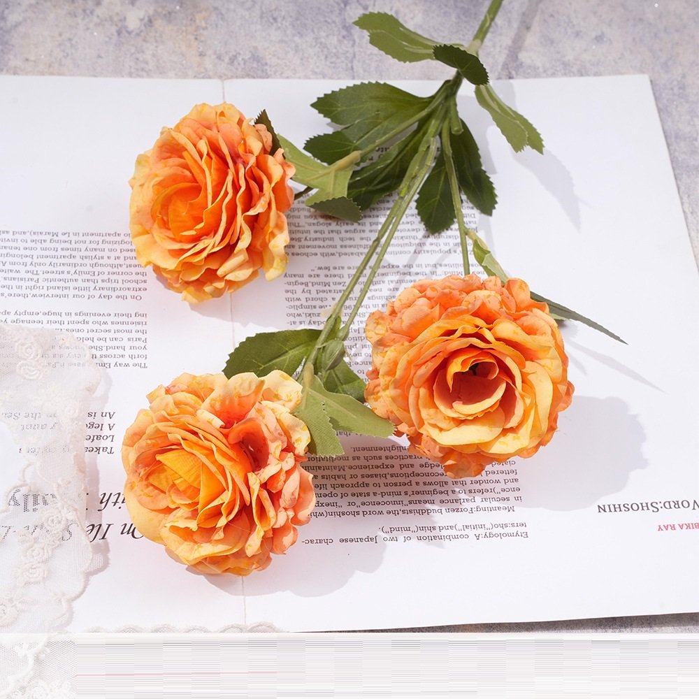 Wholesale Roma 3-Head Artificial Rose Spray Stem rs0003 - Image 9