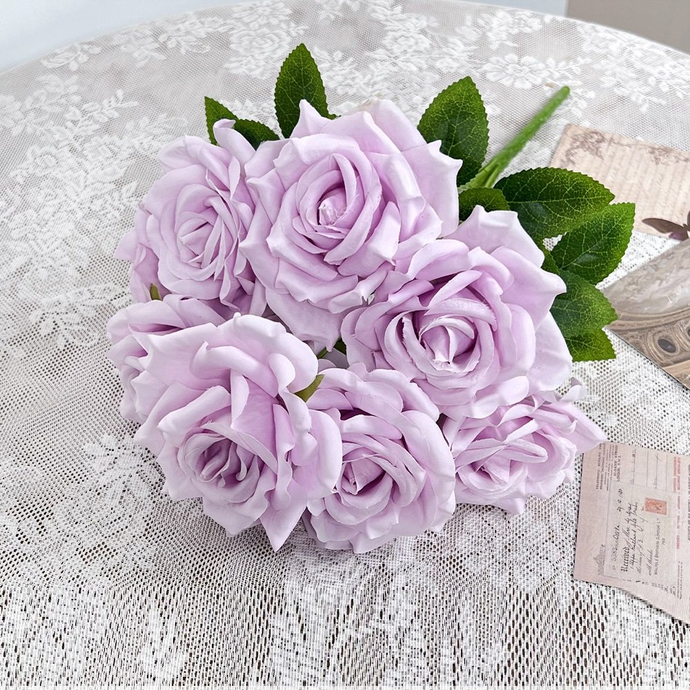 Wholesale 9-Head Artificial Spray Rose Stem rs0001 - Image 8