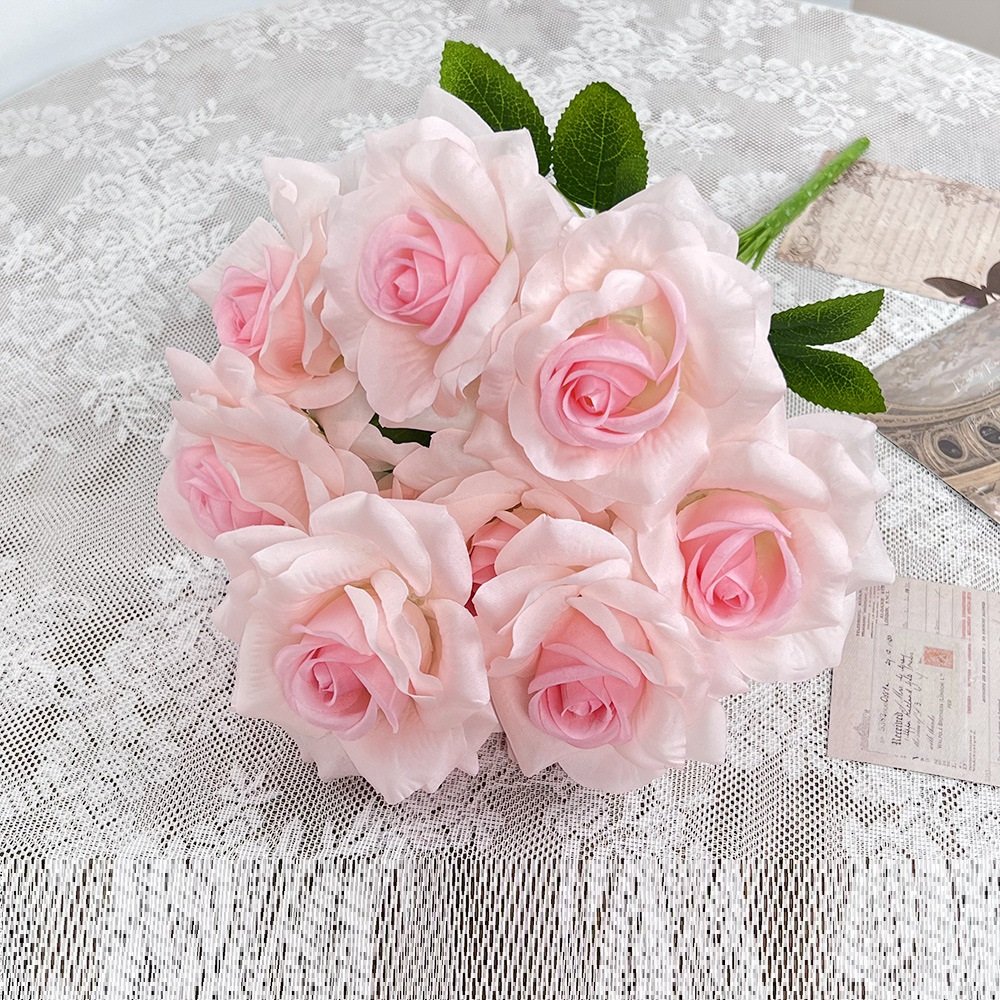Wholesale 9-Head Artificial Spray Rose Stem rs0001 - Image 6