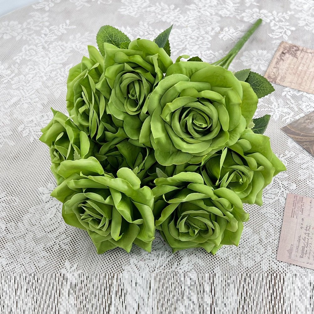 Wholesale 9-Head Artificial Spray Rose Stem rs0001 - Image 4