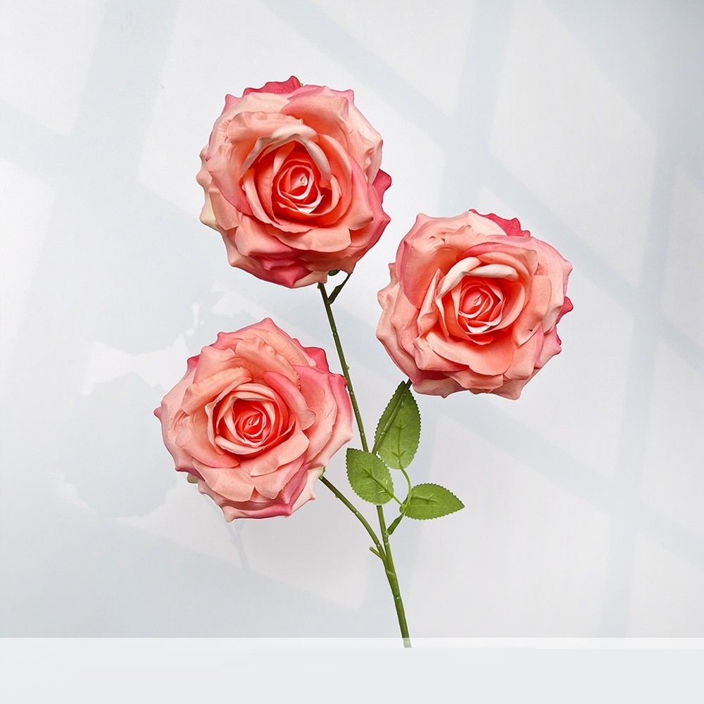 3-Head Moonlight Artificial Rose Spray Stem rs0002 - Image 9