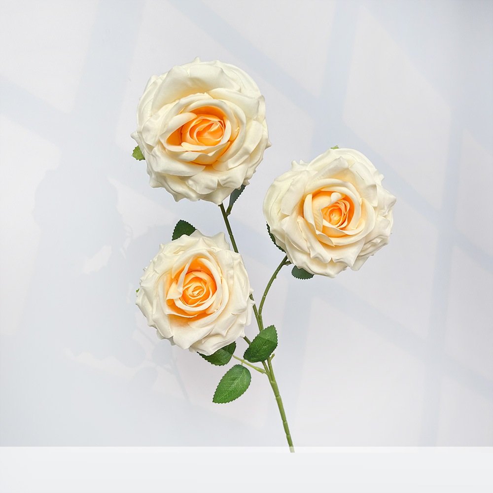 3-Head Moonlight Artificial Rose Spray Stem rs0002 - Image 11