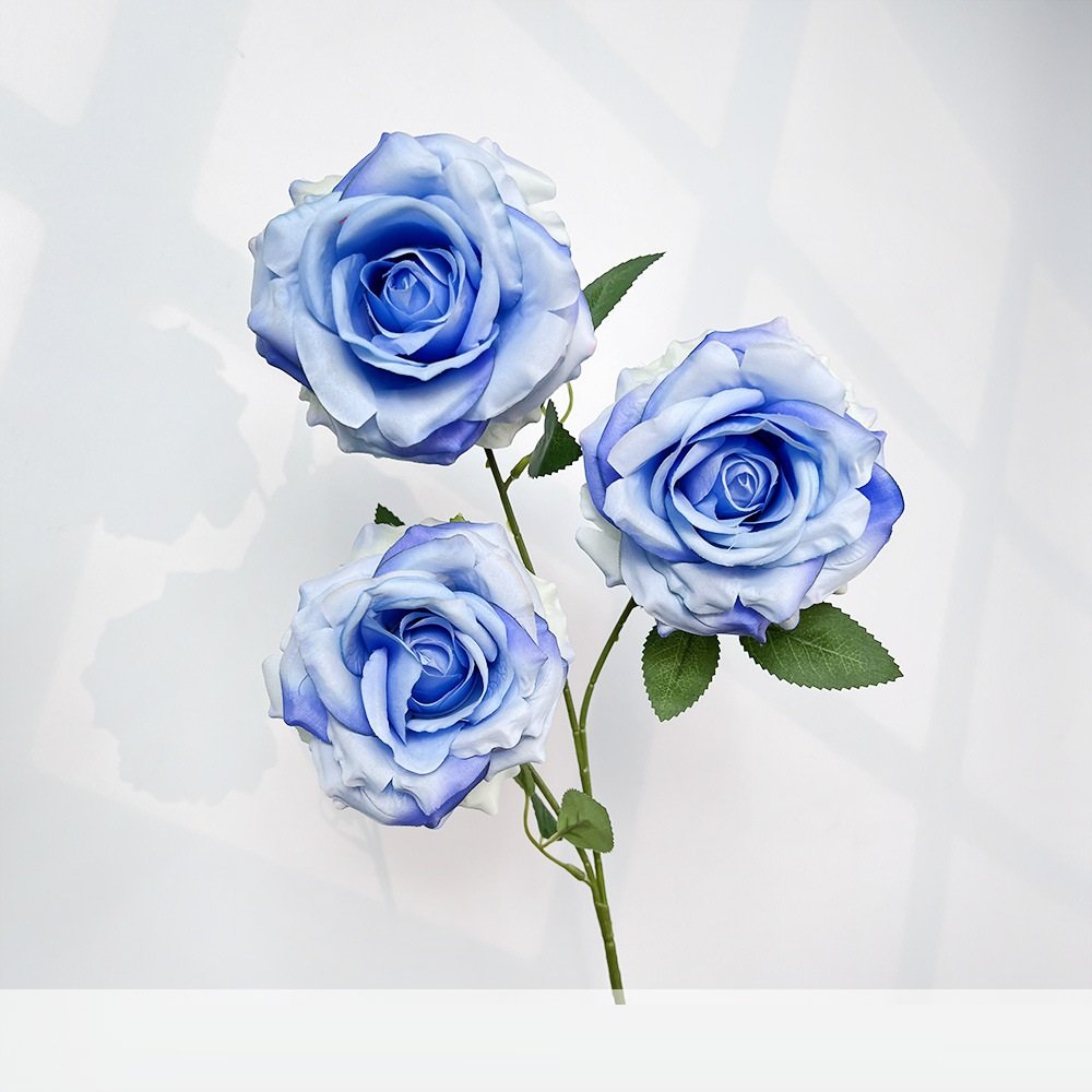 3-Head Moonlight Artificial Rose Spray Stem rs0002 - Image 12
