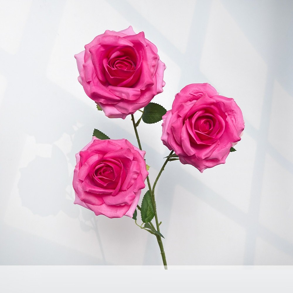 3-Head Moonlight Artificial Rose Spray Stem rs0002 - Image 13