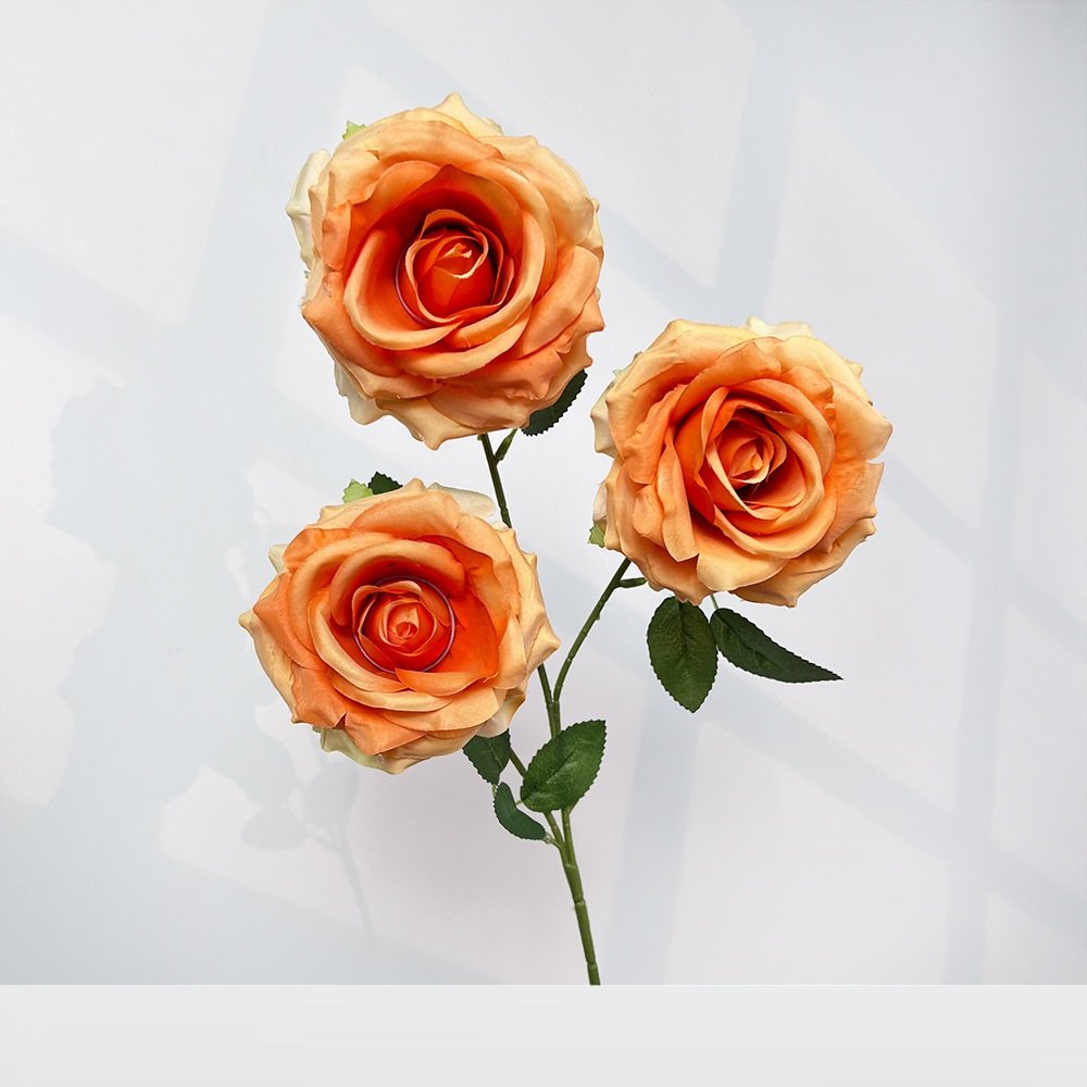 3-Head Moonlight Artificial Rose Spray Stem rs0002 - Image 3