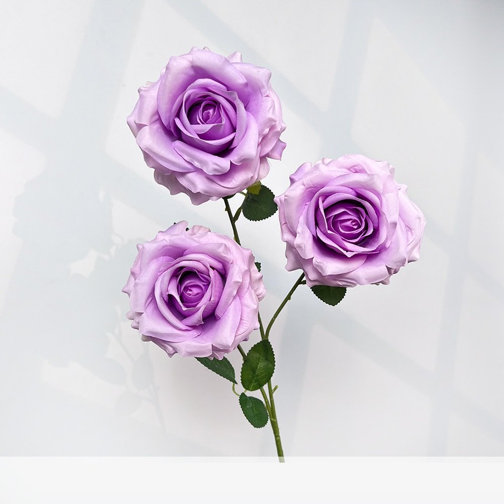 3-Head Moonlight Artificial Rose Spray Stem rs0002 - Image 4