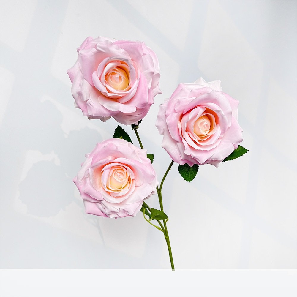 3-Head Moonlight Artificial Rose Spray Stem rs0002 - Image 5