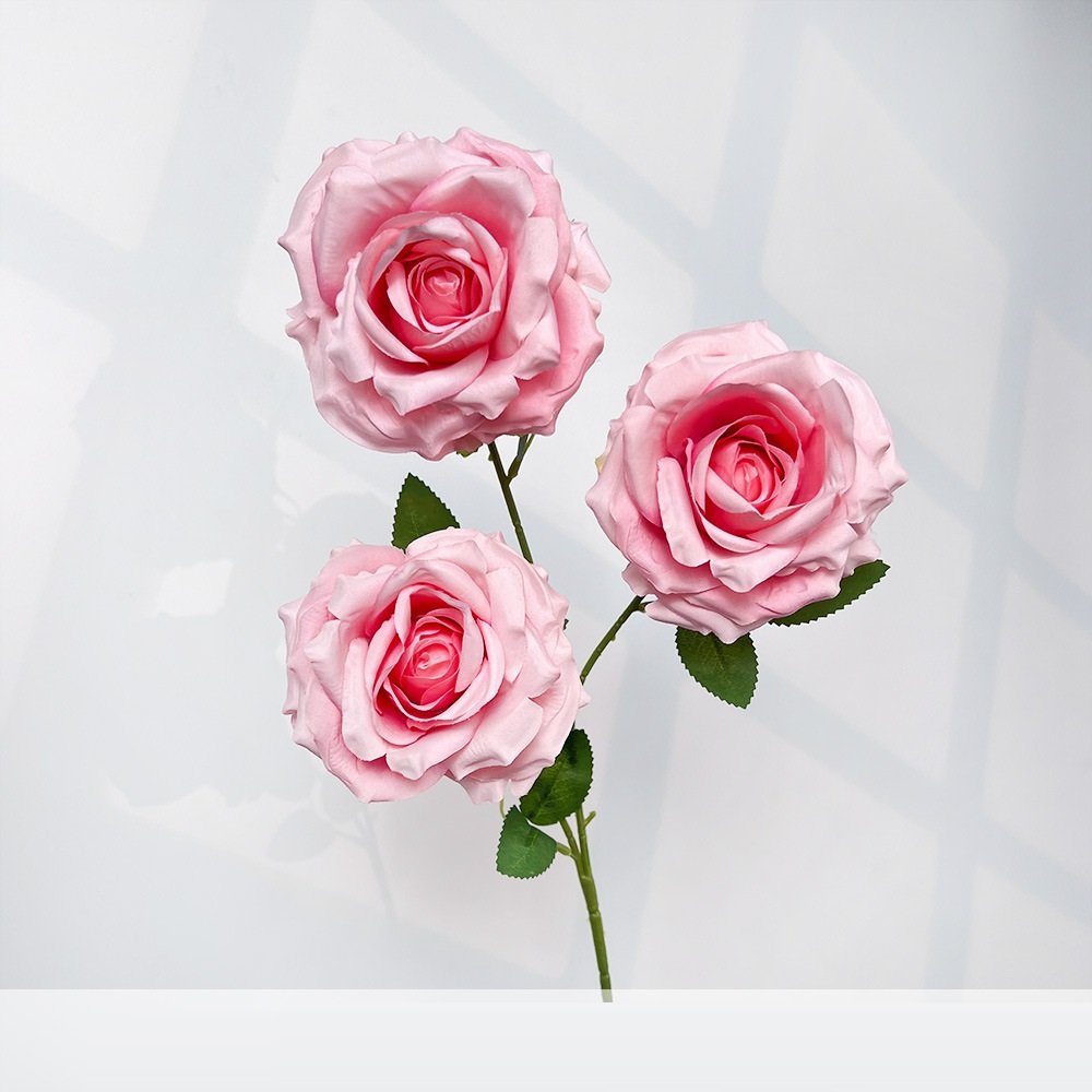 3-Head Moonlight Artificial Rose Spray Stem rs0002 - Image 6