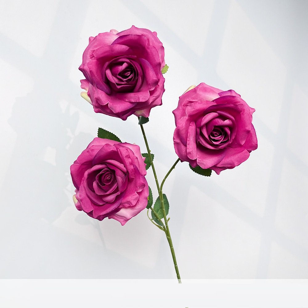 3-Head Moonlight Artificial Rose Spray Stem rs0002 - Image 7