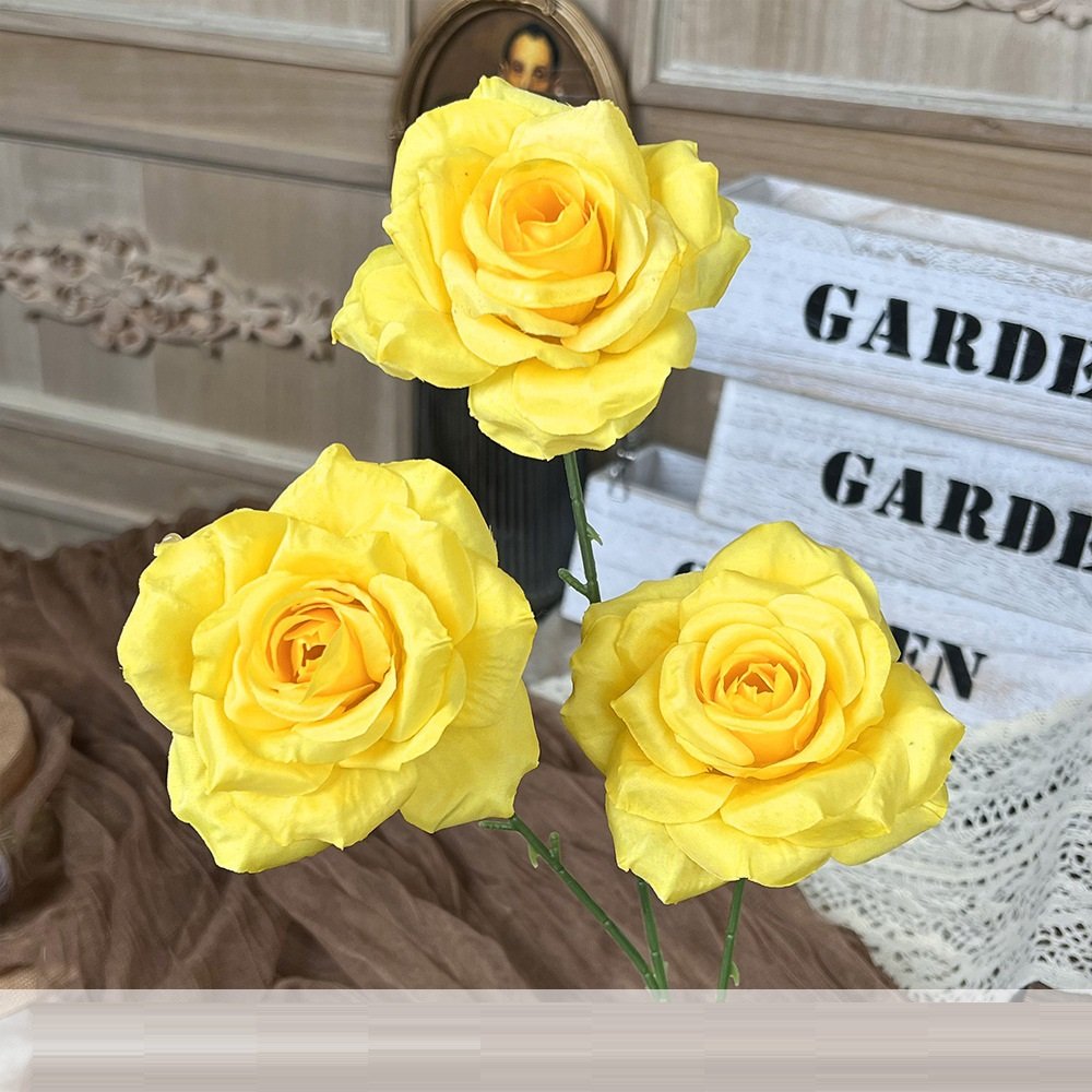 Wholesale 3-Head Artificial Rose Flower Stem rs0005 - Image 6