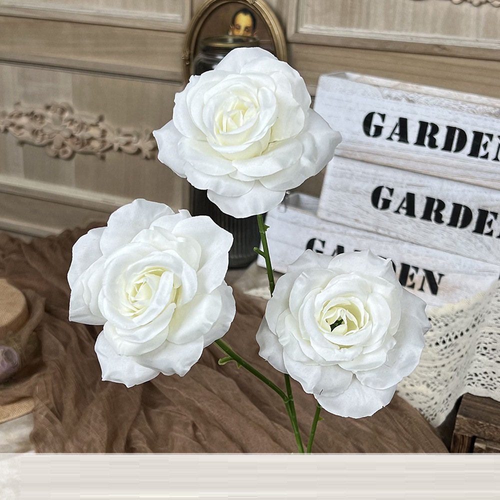 Wholesale 3-Head Artificial Rose Flower Stem rs0005 - Image 7