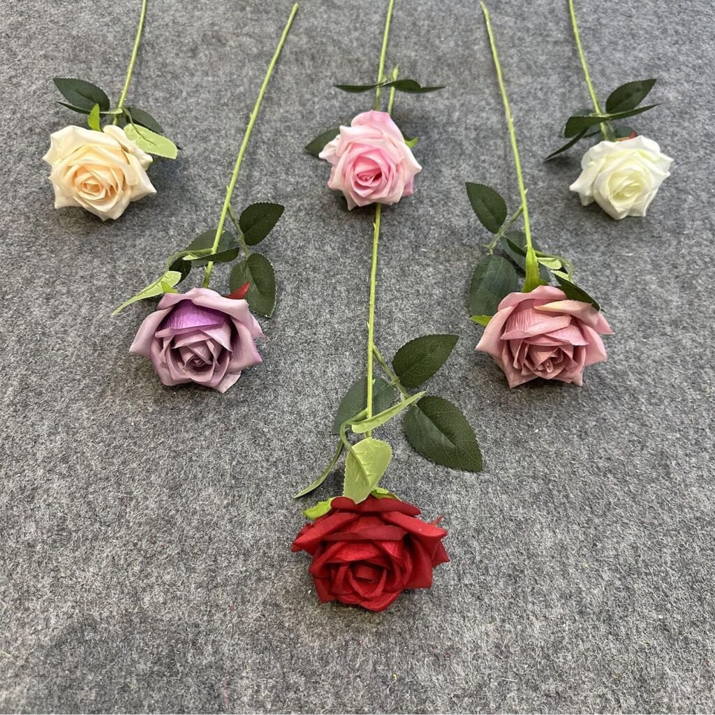 All color Artificial Valentine Rose Stem